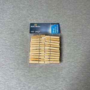 Bath to the Basics 48 Wooden Cloth Pin Pegs